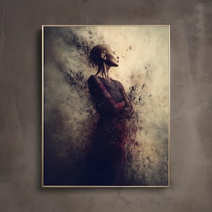 Sbiadito / Stampa artistica surreale Dark Academia / Decorazione Librariancore / Poster da parete Moody Cottagecore / Arte da biblioteca vintage Whimsigoth