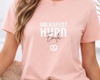Oktoberfest Outfit Wiesn Volksfest Beer personalisiert Shirt Oktoberfest T-Shirt Trachtenshirt Oktoberfest Shirt Tracht Bayern T-Shirt Peach