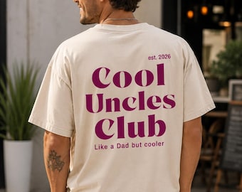 Cool Uncles Club, Geschenk Bruder, Geburt, Geschenk Patenonkel, Geschenk Onkel, Geschenk bester Freund, Backprint T-Shirt, T-Shirt Onkel