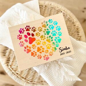 Geschenk Hundeliebhaber Katze personalisiert Holz Weihnachten Geschenkidee Hunde Katzen Erinnerungsgeschenk Andenken Hund Katze Trauer Trost