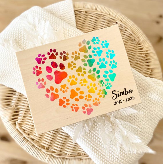 Geschenk Hundeliebhaber Katze personalisiert Holz Weihnachten Geschenkidee Hunde Katzen Erinnerungsgeschenk Andenken Hund Katze Trauer Trost