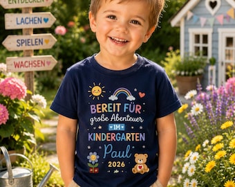 Geschenk Kiga 2026 KIGA Kindergarten Kind Kitakind Shirt Kindergartenkind T-Shirt Kindergartenkind TShirt Kita Start Geschenk personalisiert