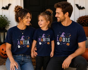 Halloween Partnerlook Familie Matching Shirt, Mama Papa Kind T-Shirt Halloween, Mutter Vater Kind Outfit, Familienlook, Geschenk Halloween
