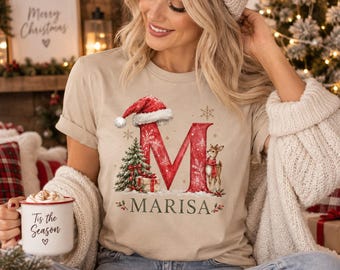 Personalisiertes Weihnachtsshirt mit Namen, Weihnachts T-Shirt, Geschenk zu Weihnachten, Familien Weihnachtsoutfit, Weihnachtsmarkt Shirt