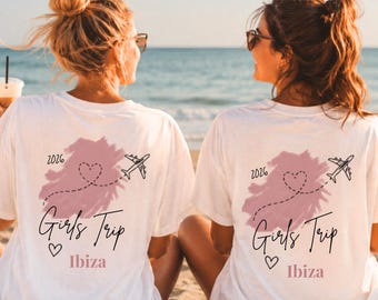 Personalisierbare Girls Trip Shirt, Italien Sommer Urlaub, Mallorca Shirts, Ibiza, Ballermann Group Shirt, Malle T-Shirt, Party Shirts, JGA
