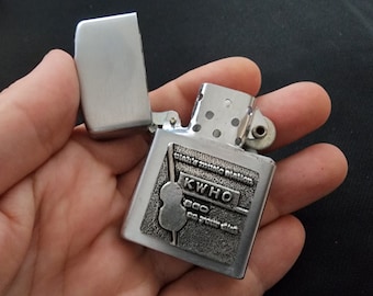 Vintage lighter, New Old Stock, KWHO 860 AM Radio, Utah's Music Station, Classical Music, Advertising, Salt Lake City