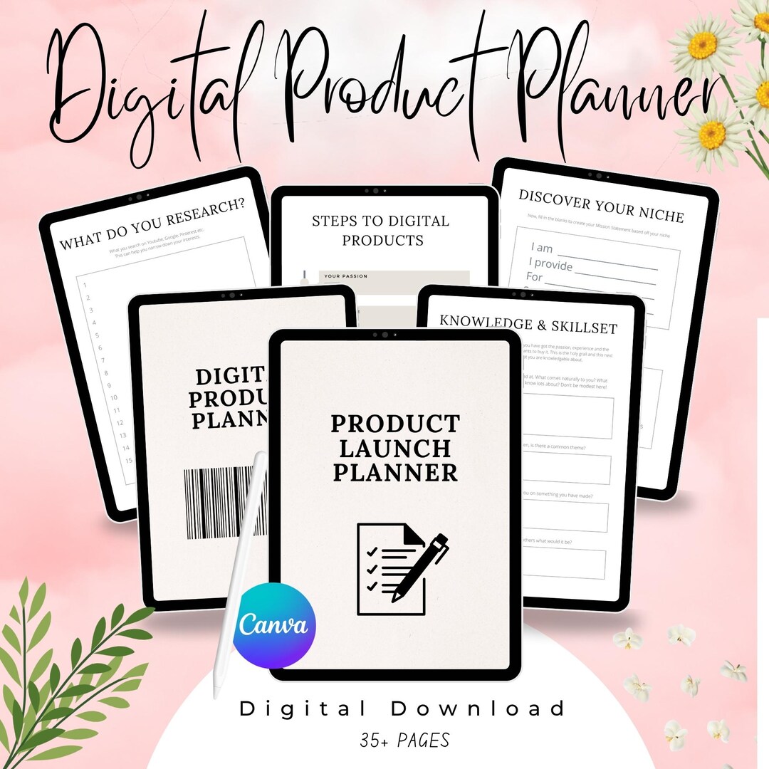 Digital Product Planner Canva Template Bundle (digital Download) - Etsy