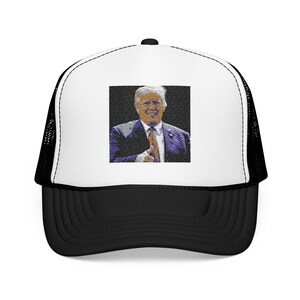 Embroidered Foam Trucker Hat: Vintage Style Polyester Cap