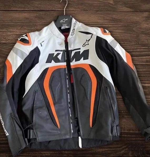 New KTM Cowhide Leather Motorbike Jacket KTM Apex Blaze Racing Motorcycle Biker Jacket