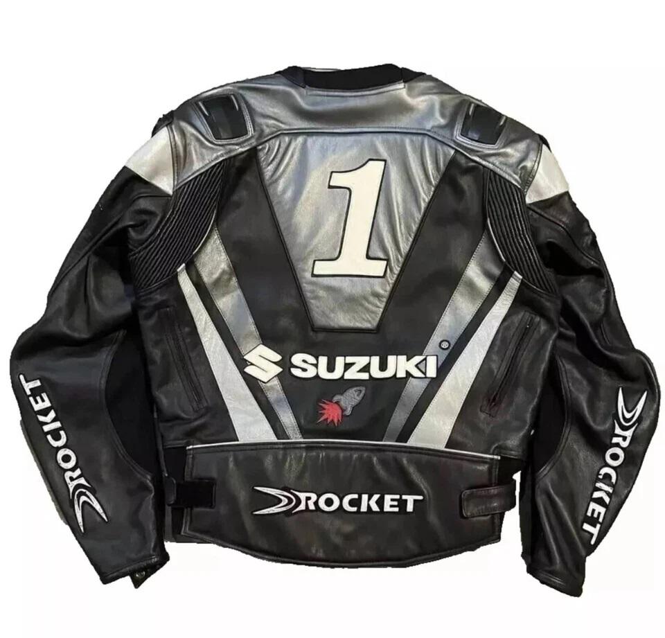 新品 スズキ ヨシムラ バイク用 牛革 レザージャケット スズキ GSX-R