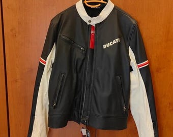 New Ducati Classic Motorbike Cowhide Leather Jacket Ducati Monza Vintage Racing Motorcycle Biker Jacket