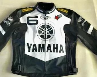Kurtka motocyklowa Yamaha Phantom GP ze skóry bydlęcej Nowa kurtka motocyklowa Yamaha MotoGP
