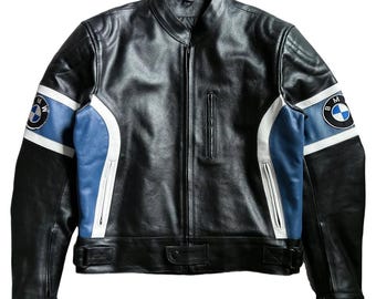 Nouveau Blouson moto en cuir de vachette Motorrad BMW Motorrad Blouson moto motard BMW Classic Racing Neuf