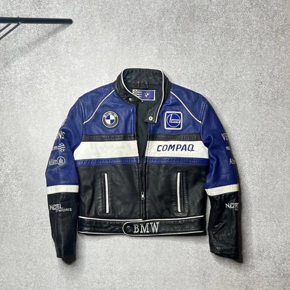 New BMW Motorrad Motorbike Cowhide Leather Jacket BMW Compaq