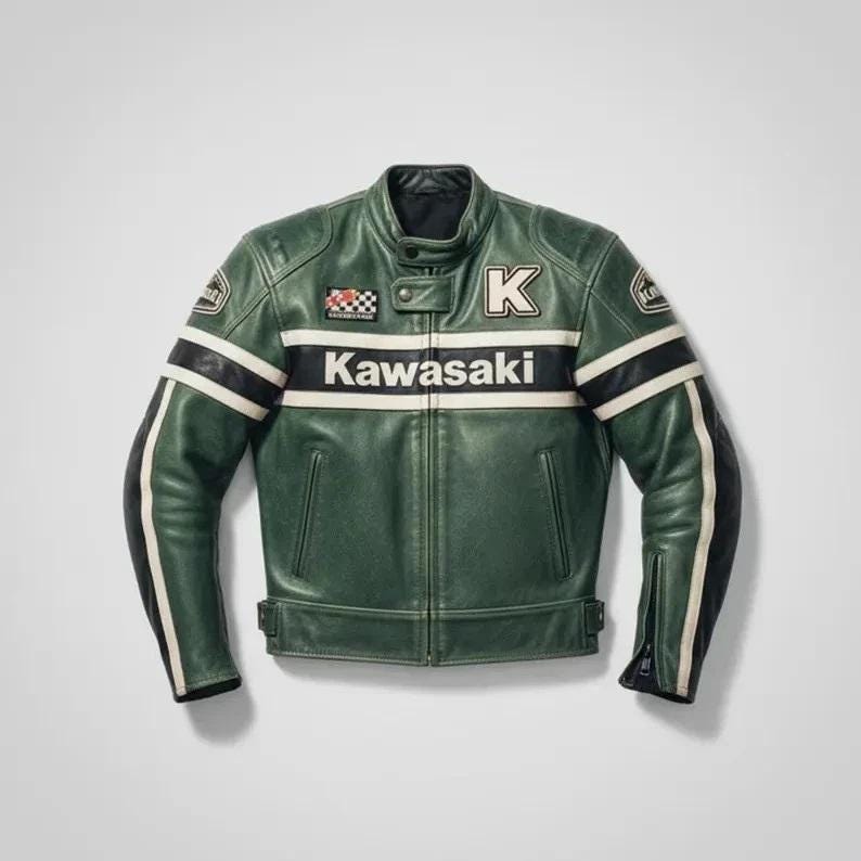 革ジャン　北米カワサキ　メンズ用　ヴィンテージ品 Vintage kawasaki jacke - Etsy 日本