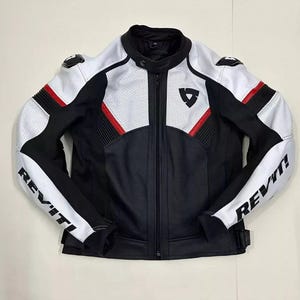 Neue Rev&#39;it Racing Motorrad-Rindlederlederjacke Rev&#39;it Apex Motorrad-Bikerjacke