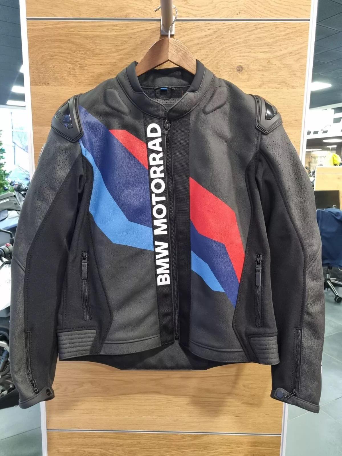 BMW Motorrad 新型バイク用牛革レザージャケット BMW Mストライプ