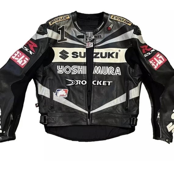 新品 スズキ ヨシムラ バイク用 牛革 レザージャケット スズキ GSX-R