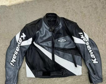 カワサキ Ninja レーシング バイク 牛革 レザー ジャケット 新品