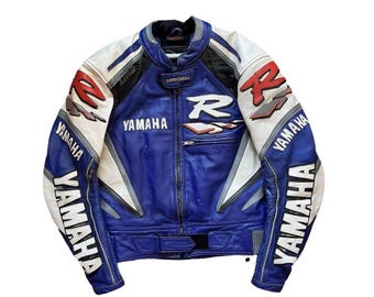 Neue YAMAHA Motorrad Lederjacke YAMAHA R Racing Motorrad Biker Jacke