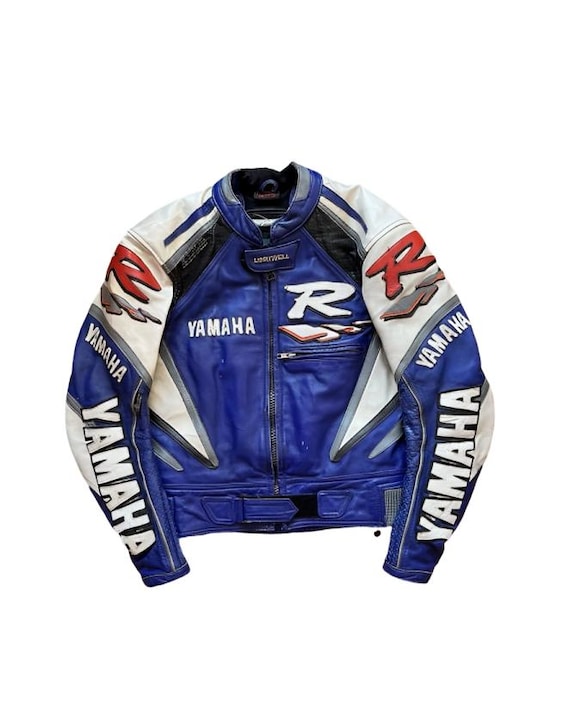 New Yamaha Motorbike Cowhide Leather Jacket Yamaha R Racing Motorcycle Biker Jacket