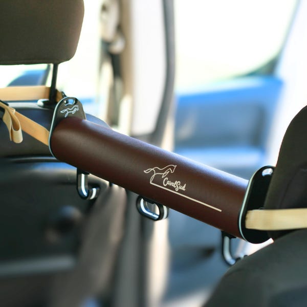 Caval'Hamac CLASSIC, car saddle rack Made in France | riding saddle support | horse saddle accessory