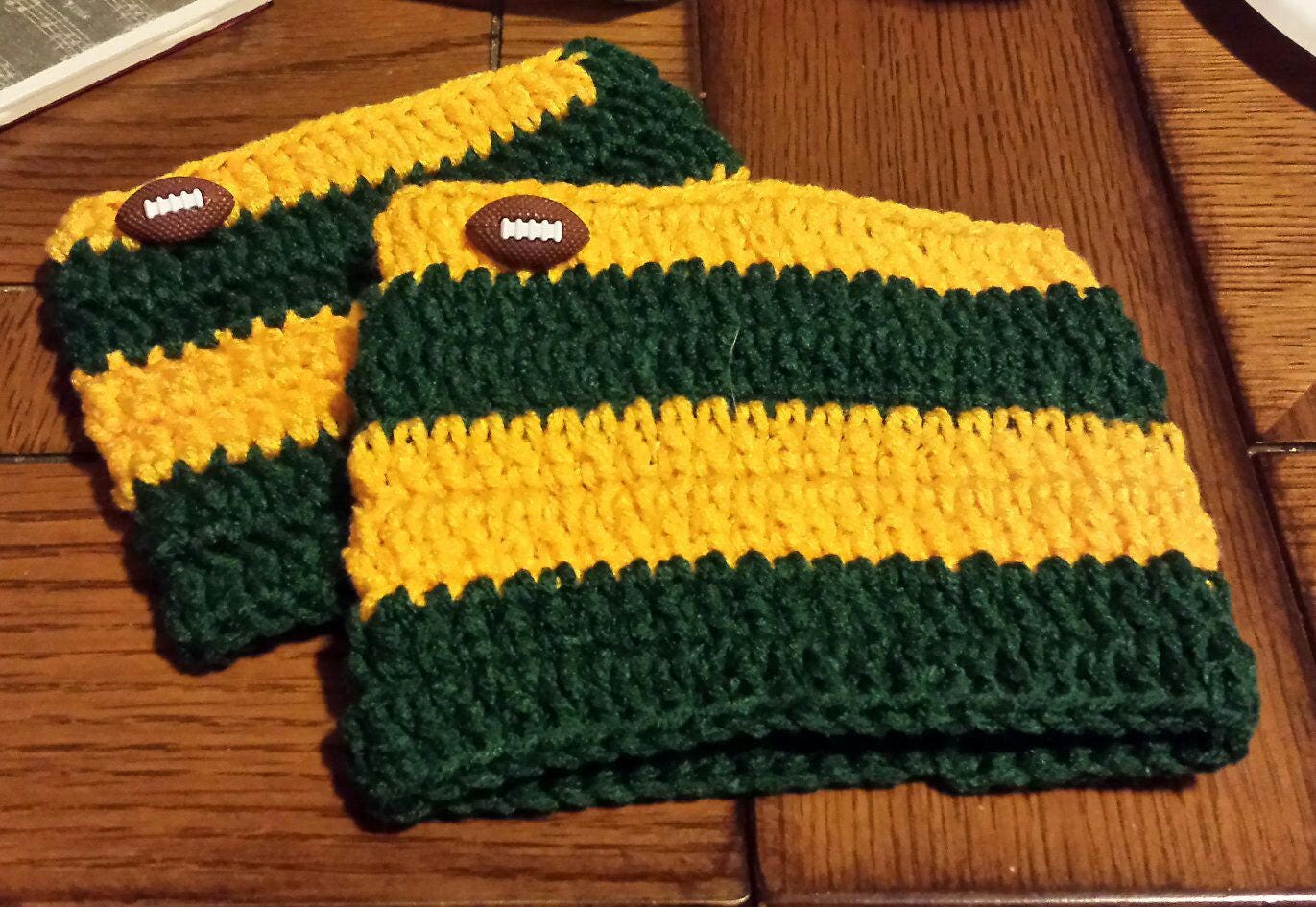 Green Bay Packers Football Boot Cuff Set Holiday Gift for - Etsy