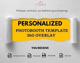 Sobreposição de cabine de fotos personalizada: modelo de evento personalizado (arquivo digital)
