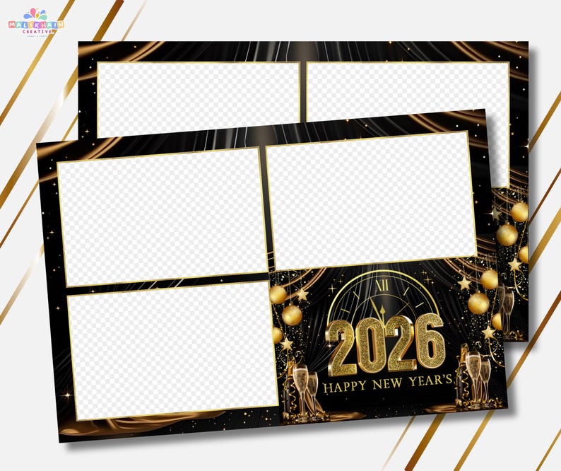 Happy New Year Photobooth Template New Year Party Photo Booth Frame