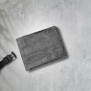 BIFOLD WALLET, Wallet for MEN, Leather Wallet Men, Noirdotte Black Leather Wallet, Luxury Durable Designer Wallet, Unique Gift for Him