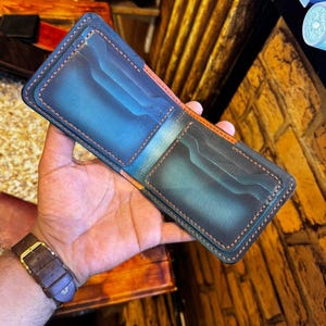 Mens personalized leather wallet 100% pure leather wallet| wallet for men | personalized gift | fathers day gift |