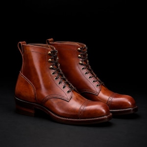 Vintage Cap Toe Boots Men - Etsy