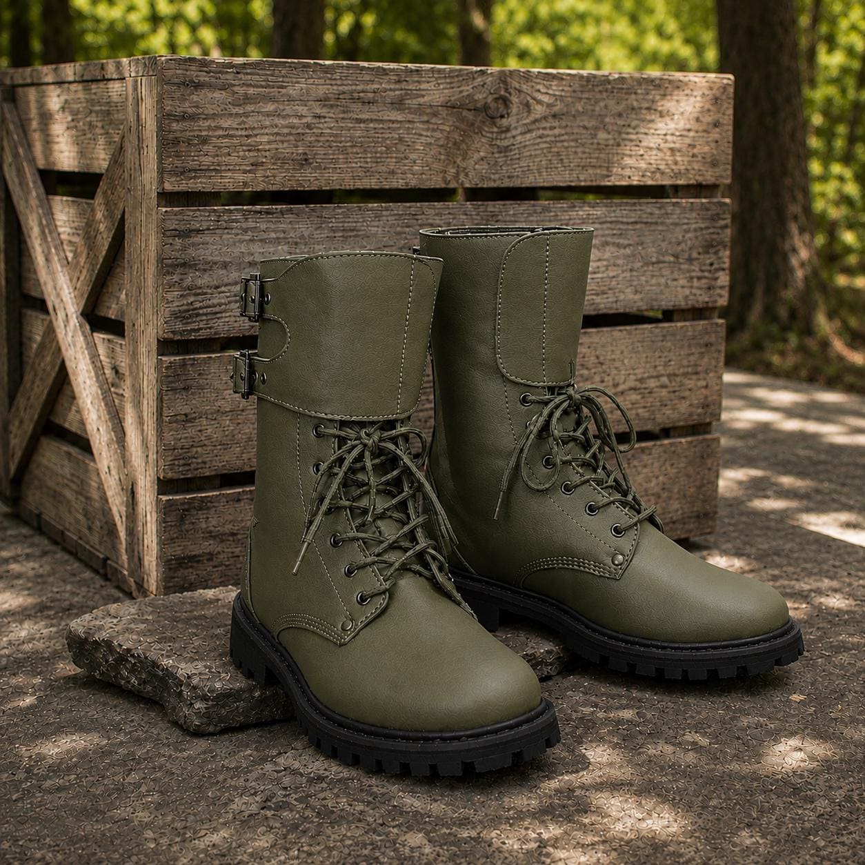 Olive Green Mens Boots - Etsy