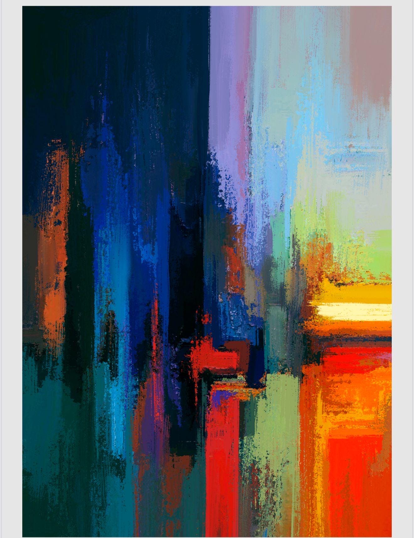 Abstract Color Block Painting (printable). - Etsy