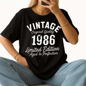 Camiseta Año de Nacimiento Vintage – Personalizada, Regalo Único para Él o Ella, Estilo Retro Atemporal