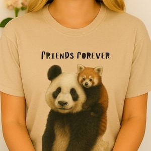 Friends Forever Cute Animal T-Shirt – Adorable Wildlife Pairs Tee for Animal Lovers, Best Friends, and Thoughtful Gift Giving