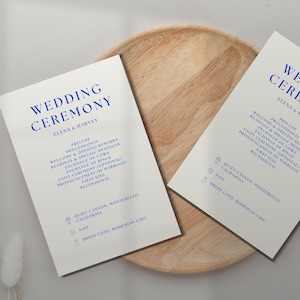 Vintage Wedding Program Template,Modern Wedding Day Timeline, Order Of Service, Whimsical Wedding Program, Printable Wedding Timeline,Canva
