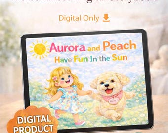 Custom Cartoon Pet Storybook | Personalised Dog Cat Gift (Digital PDF)