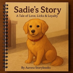 Personalised Children’s Storybook | Custom Illustrated Dog Story | Wire-Bound Square Book | Baby Gift | Pet Lovers Keepsake