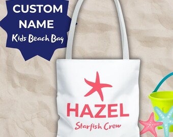 Personalized Starfish Crew Kids Beach Bag