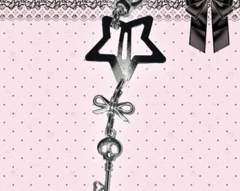 Gothic Skull Key Heart Star Hairclip
