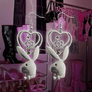 Playboy Bunny Y2K Mcbling Gyaru Earrings