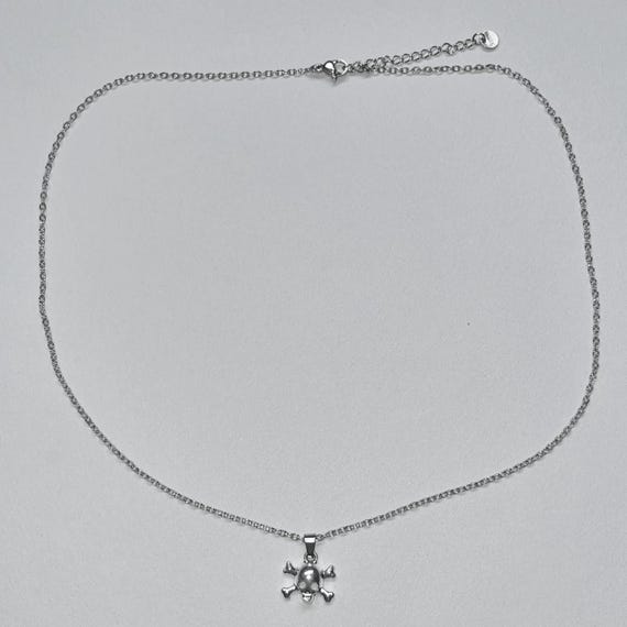 Grunge Y2k Mcbling Trashycore Skull & Crossbone Necklace - Etsy