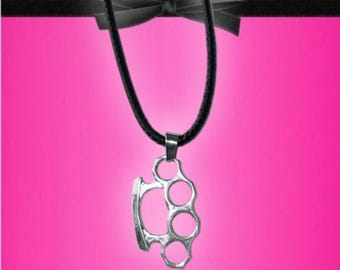 Knuckle Mcbling Trashycore Y2K Black Braided Wax Rope Necklace