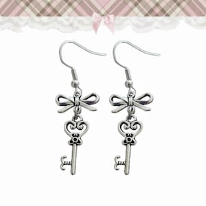Fairycore Key Charm Coquette Mcbling Gyaru Earrings