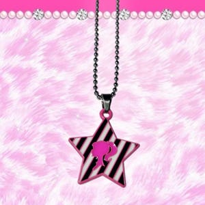 Barbie Gyaru Y2K Mcbling Stripy Star Small Ballbead Necklace