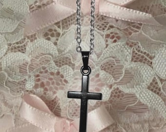 Black Gothic Cross Necklace