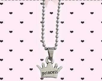 Princess Crown Necklace, Gyaru Y2K Ball Bead Chain