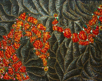 Beautiful Nonsense. Abstract art quilt