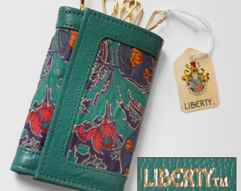 Vintage Liberty of London Key Wallet Holder Trifold Leather